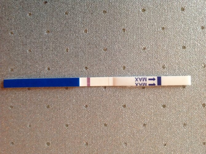 Одна полоска на тесте