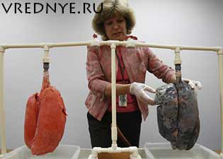 легкие курильщика