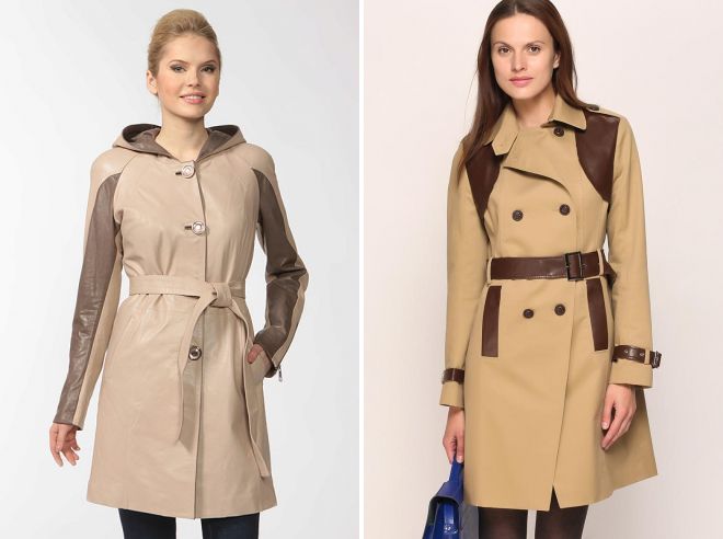 женский плащ бежевого цвета