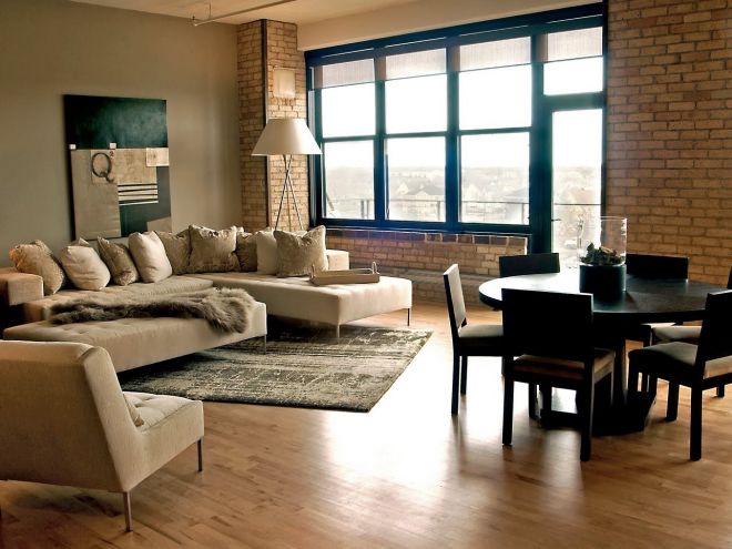 Дизайн гостиной столовой 11