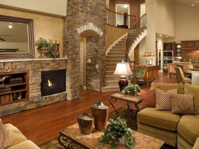 Дизайн гостиной столовой 6