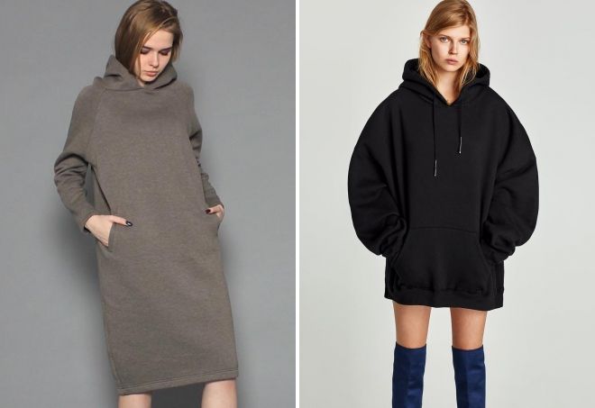 байковое платье с капюшоном байковое платье с капюшоном