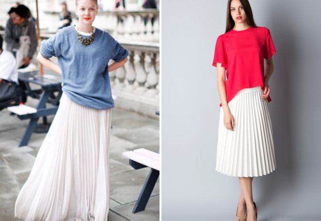 белая плиссированная юбка белая плиссированная юбка