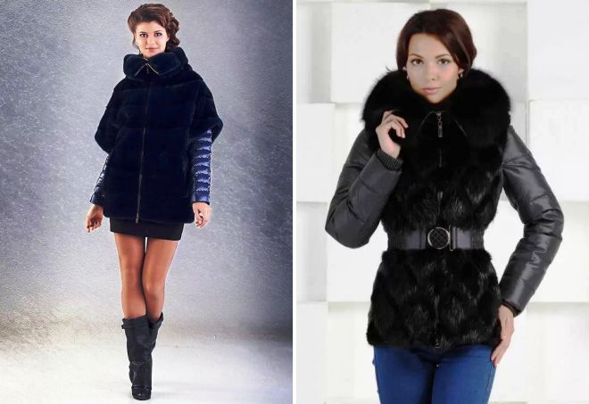длинная меховая жилетка на пуховик длинная меховая жилетка на пуховик