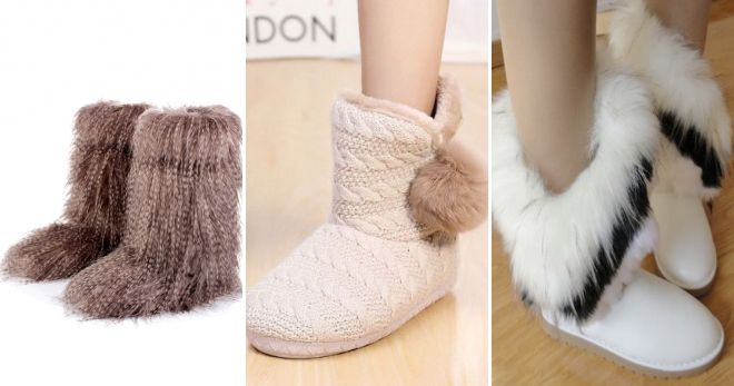 Домашние меховые угги Домашние меховые угги