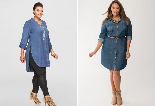 джинсовые туники для полных джинсовые туники для полных