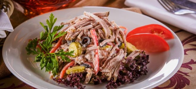 какой салат можно приготовить из говяжьего языка какой салат можно приготовить из говяжьего языка