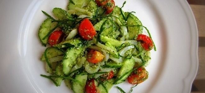 салат с соусом песто салат с соусом песто
