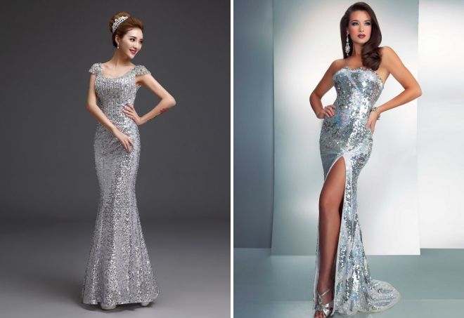 серебристое вечернее платье серебристое вечернее платье