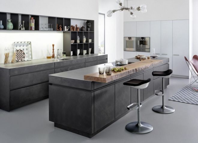 серый пол на кухне серый пол на кухне