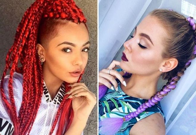 толстые косички с канекалоном толстые косички с канекалоном