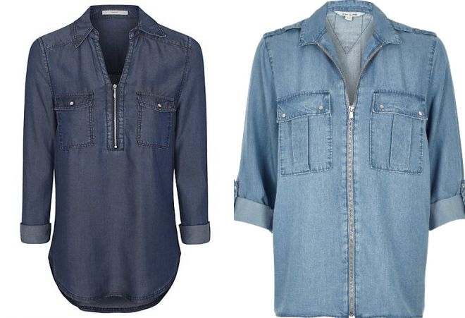 джинсовая рубашка на молнии джинсовая рубашка на молнии