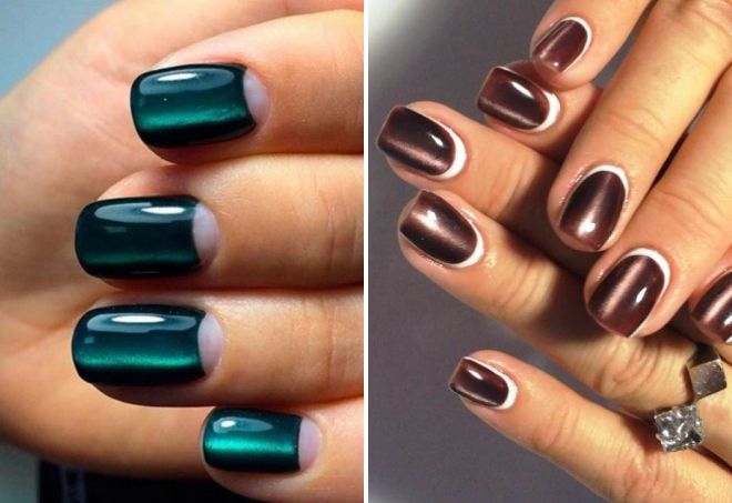 маникюр кошачий глаз с лунками маникюр кошачий глаз с лунками