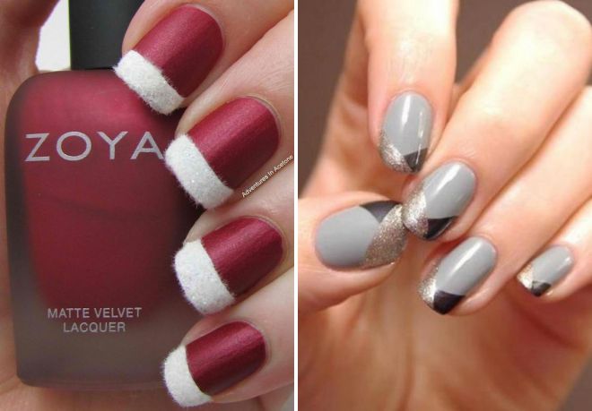 маникюр с бархатной лентой маникюр с бархатной лентой