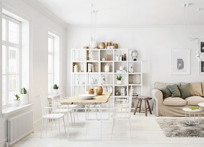 Окна в гостиной скандинавского стиля Окна в гостиной скандинавского стиля