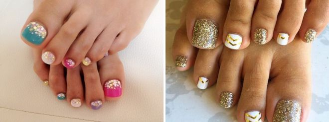 педикюр дизайн с блестками педикюр дизайн с блестками