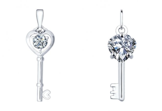 подвеска ключ из серебра подвеска ключ из серебра