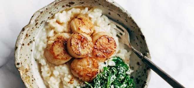 ризотто с гребешками ризотто с гребешками