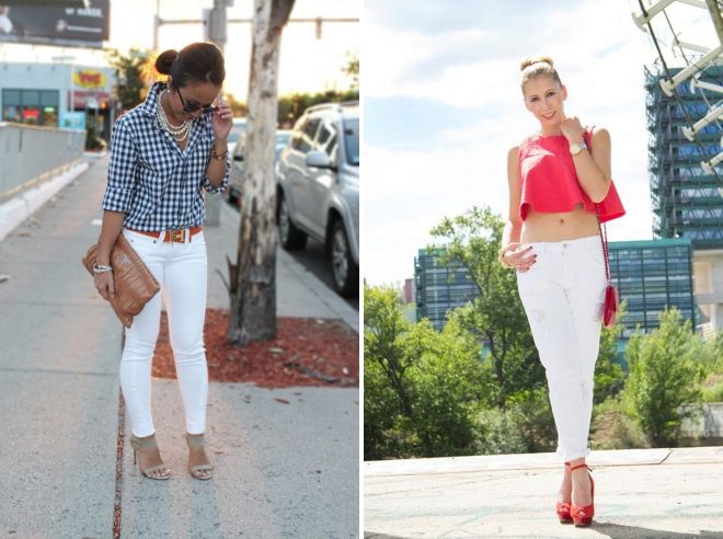 с чем носить женские белые джинсы с чем носить женские белые джинсы