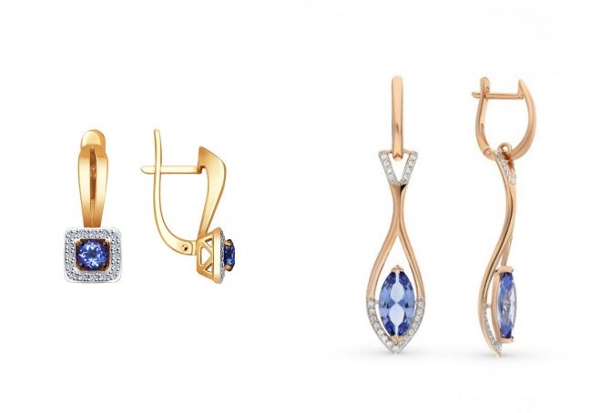 украшения соколов с танзанитом украшения соколов с танзанитом