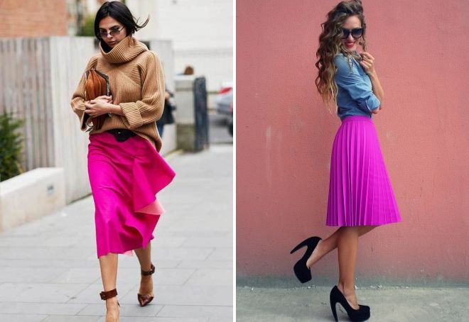 юбки цвета фуксии юбки цвета фуксии