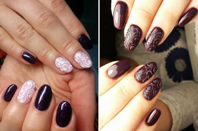 бархатные вензеля на ногтях бархатные вензеля на ногтях