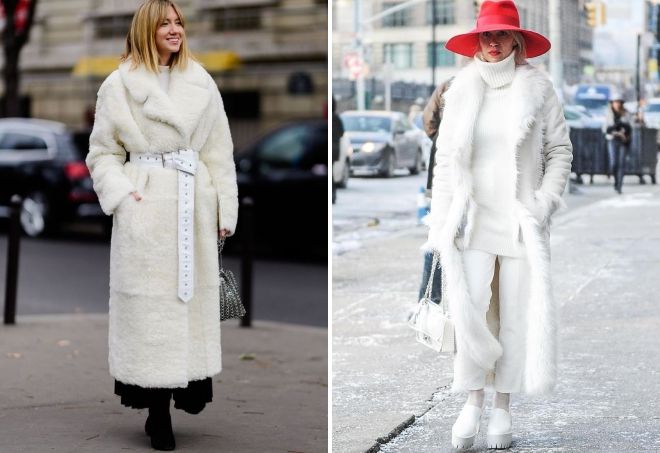 с чем носить белое меховое пальто с чем носить белое меховое пальто