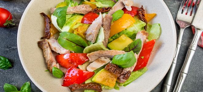 теплый салат из говяжьего языка теплый салат из говяжьего языка