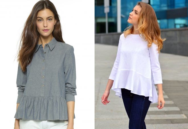 блузка с воланом по низу блузка с воланом по низу