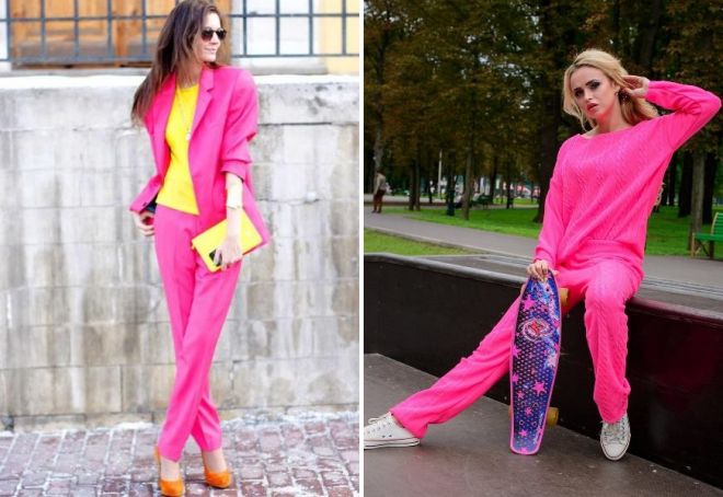 брючный костюм цвета фуксии брючный костюм цвета фуксии