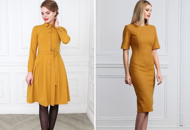горчичное платье горчичное платье