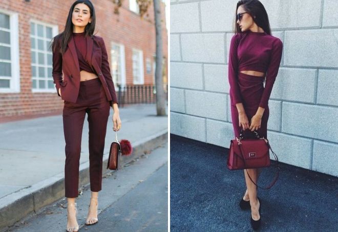 костюм винного цвета костюм винного цвета