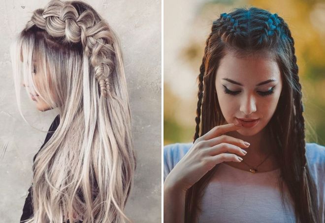прически с колосками и распущенными волосами прически с колосками и распущенными волосами