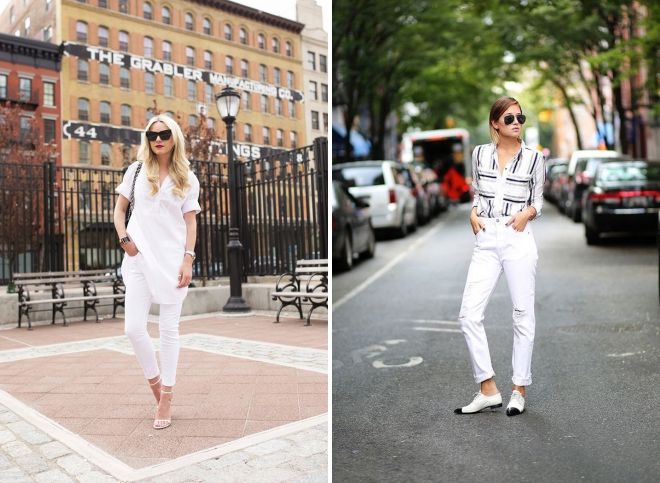 с чем носить белые джинсы бойфренды с чем носить белые джинсы бойфренды