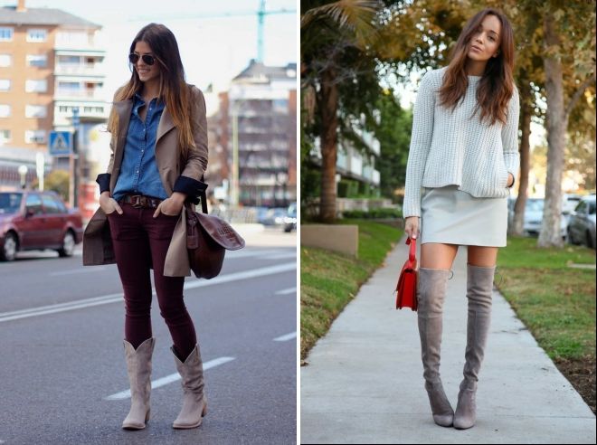 с чем носить замшевые сапоги с чем носить замшевые сапоги