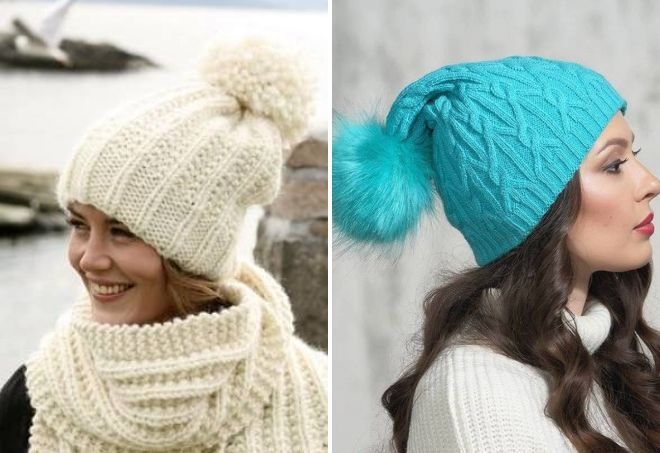 шапка бини с помпоном шапка бини с помпоном