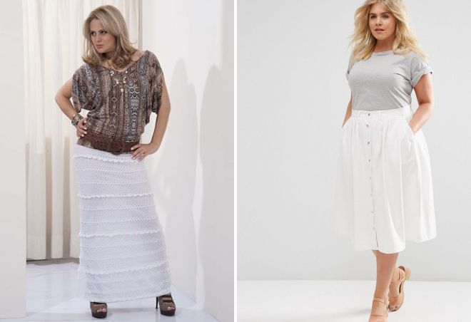 белые юбки для полных белые юбки для полных