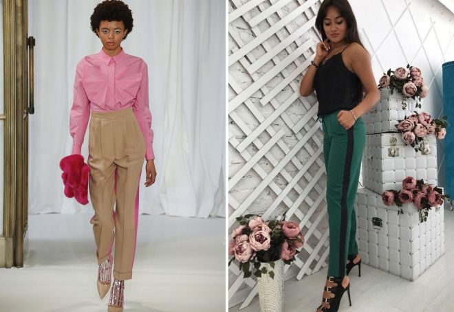 брюки бананы с лампасами брюки бананы с лампасами