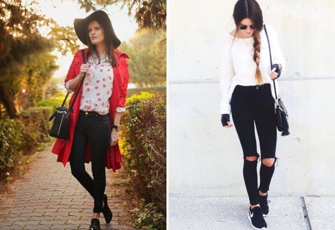 черные узкие джинсы черные узкие джинсы