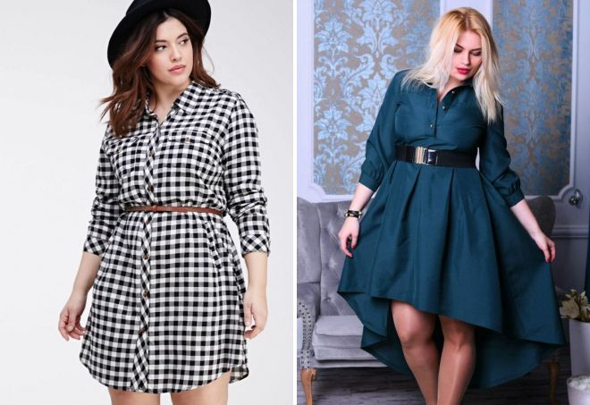 как носить платье рубашку полным девушкам как носить платье рубашку полным девушкам