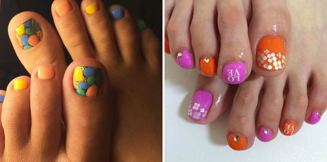педикюр яркий дизайн педикюр яркий дизайн
