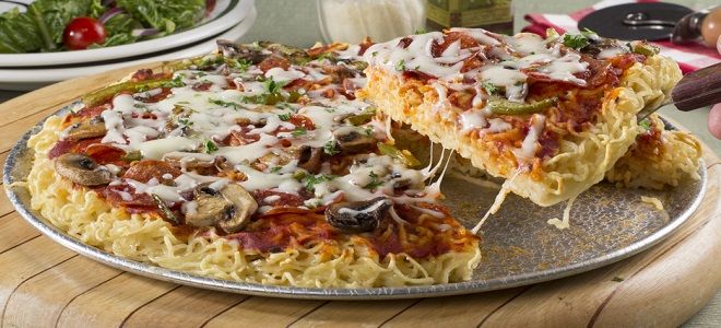 пицца из вермишели быстрого приготовления на сковороде пицца из вермишели быстрого приготовления на сковороде