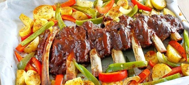 ребрыщки с кабачками в духовке ребрыщки с кабачками в духовке