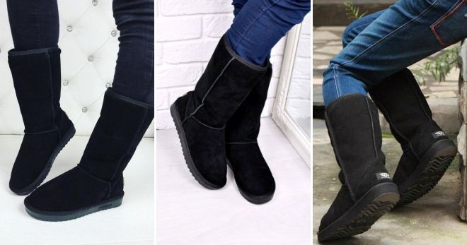 Высокие угги замшевые Высокие угги замшевые