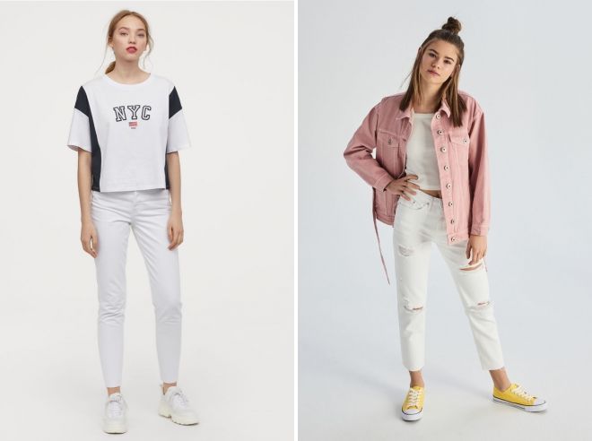 белые джинсы мом белые джинсы мом