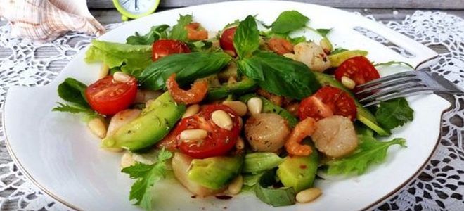 салат с гребешками салат с гребешками