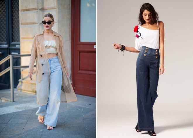 широкие джинсы и топ широкие джинсы и топ