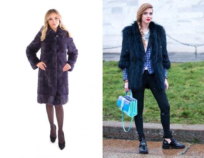 шуба цвета индиго шуба цвета индиго