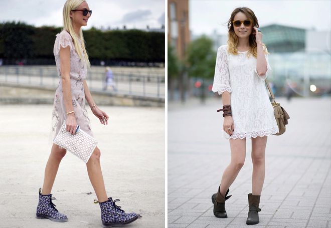 высокие ботинки с платьем высокие ботинки с платьем