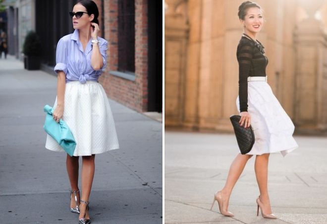 с чем носить белую юбку с чем носить белую юбку